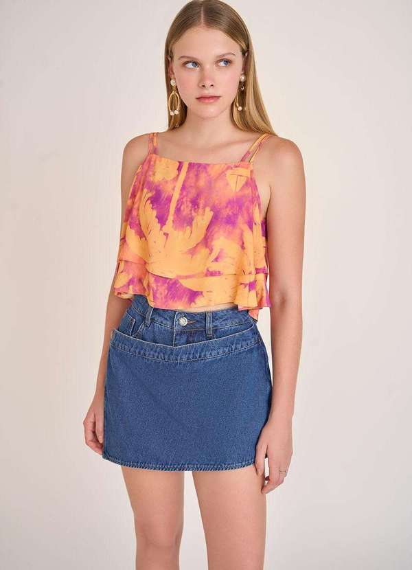 Zinco - Shorts Zinco Amplo Alta Azul Azul 3