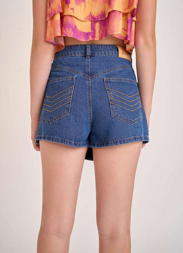 Zinco - Shorts Zinco Amplo Alta Azul Azul 4