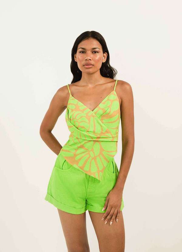 Zinco - Shorts Zinco Five Pockets Tinturado Verde Verde 3