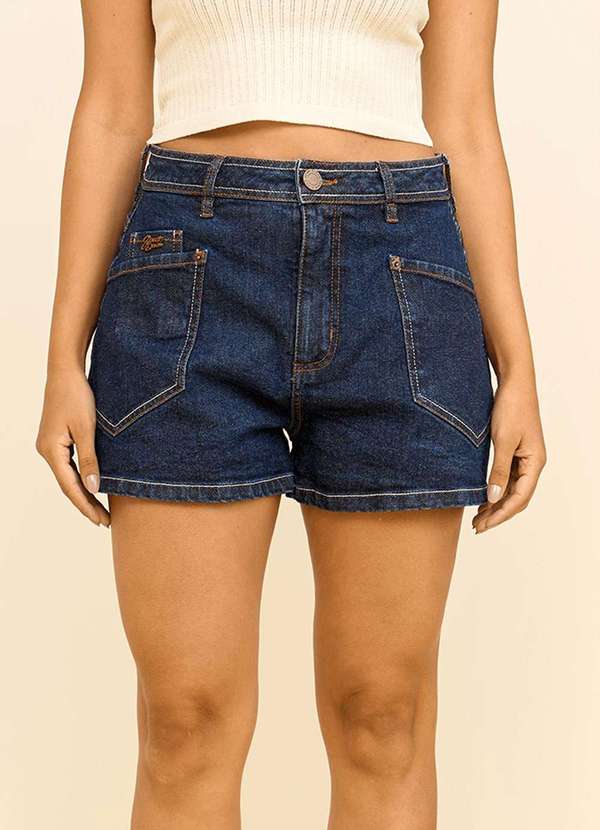 Zinco - Shorts Zinco Reto Alta Azul Azul 2