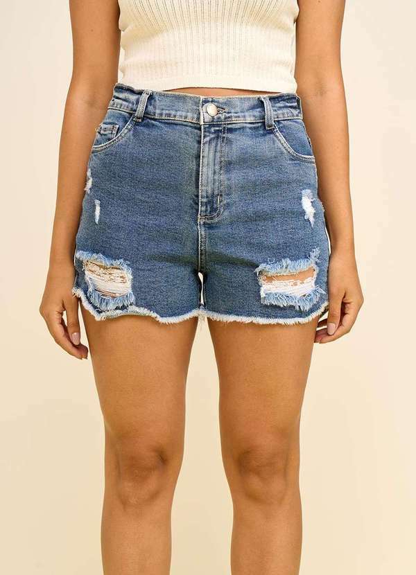 Zinco - Shorts Zinco Reto Alta Azul Azul 3