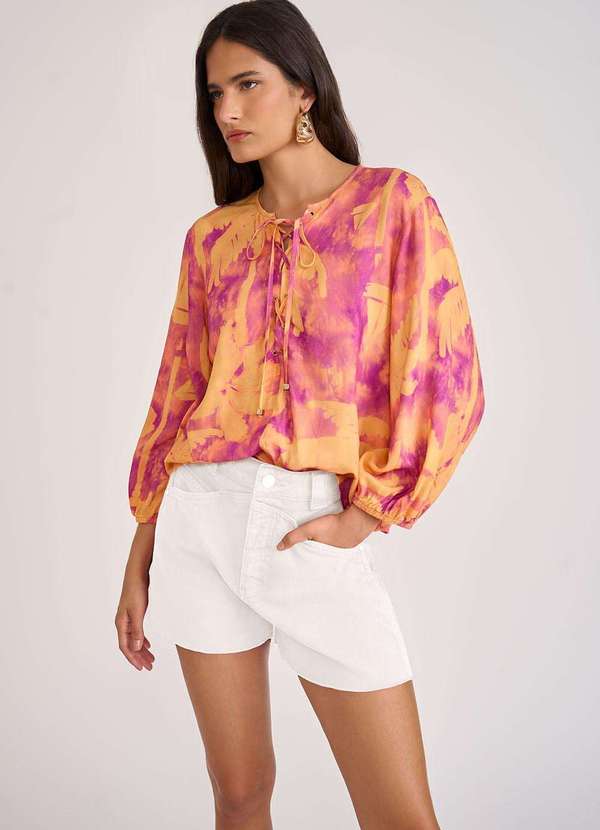 Zinco - Shorts Zinco Reto Alta Branco Branco