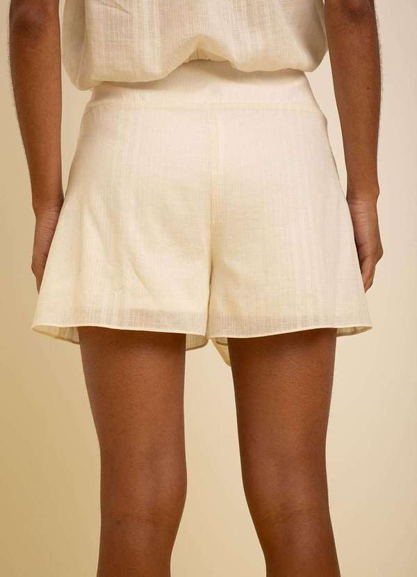 Zinco - Shorts Zinco Reto Alta Off White Branco 4