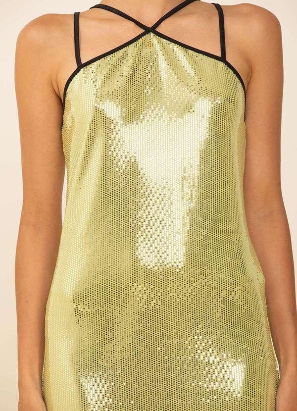 Zinco - Vestido Zinco Ajustado Cava Francesa com Alça Midi Verde Verde 3