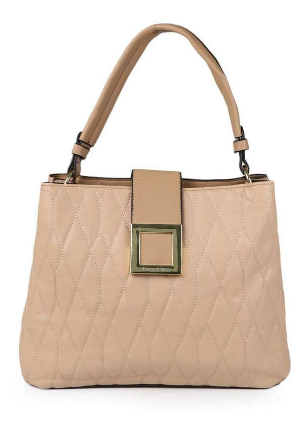 Lace Lore - Bolsa Básica Feminina Lace Lore Matelassê Bege