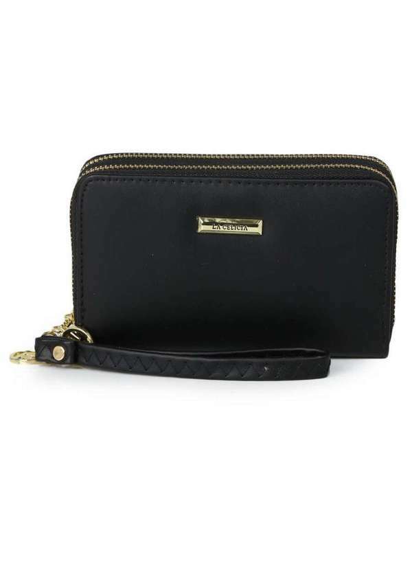 La Celicia - Bolsa Carteira Feminina La Celicia Alça Removível Preto