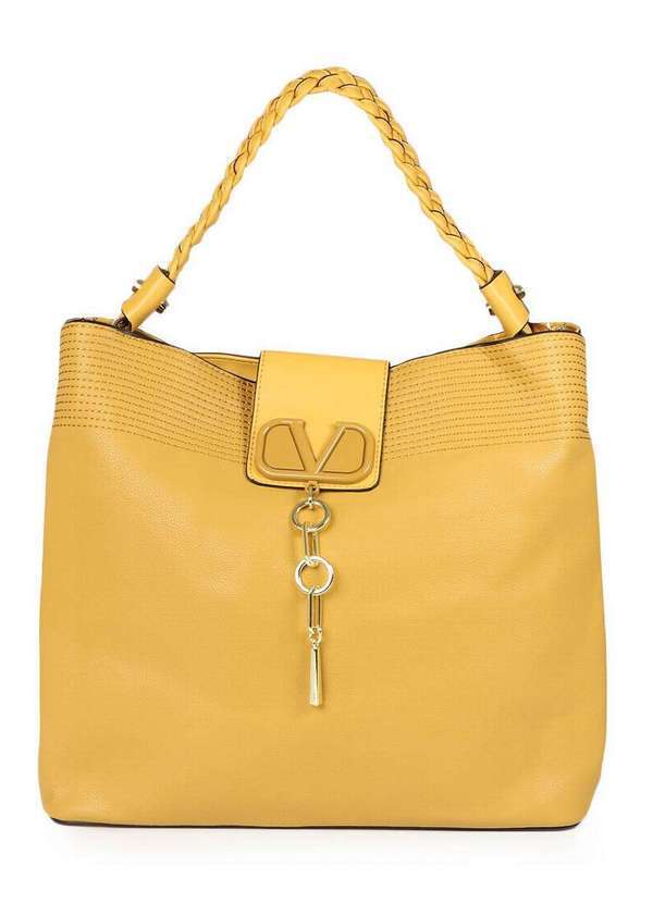 Lace Lore - Bolsa Saco Feminina Lace Lore Mini Argolas Amarelo