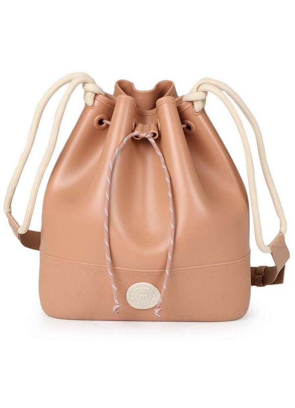 Moleca - Bolsa Saco Feminina Moleca Alça Corda Nude