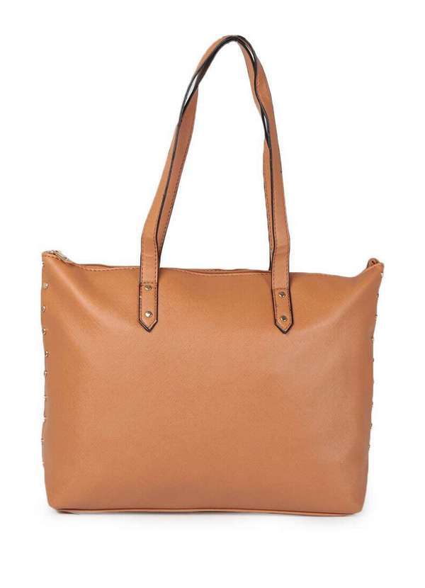 Pagani - Bolsa Shopping Feminina Pagani Tachas Caramelo