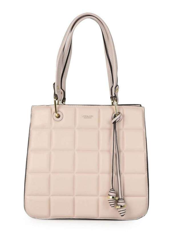 Lace Lore - Bolsa Tote Feminina Lace Lore Office Textura Gelo