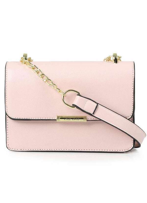 Lace Lore - Bolsa Transversal Feminina Lace Lore Alça Corrente Rosa