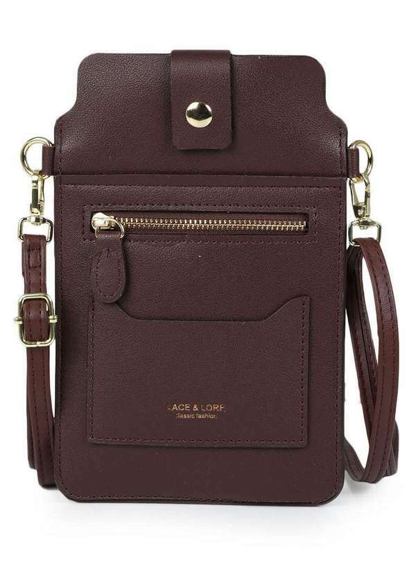 Lace Lore - Bolsa Transversal Feminina Lace Lore Alça Removível Cafe