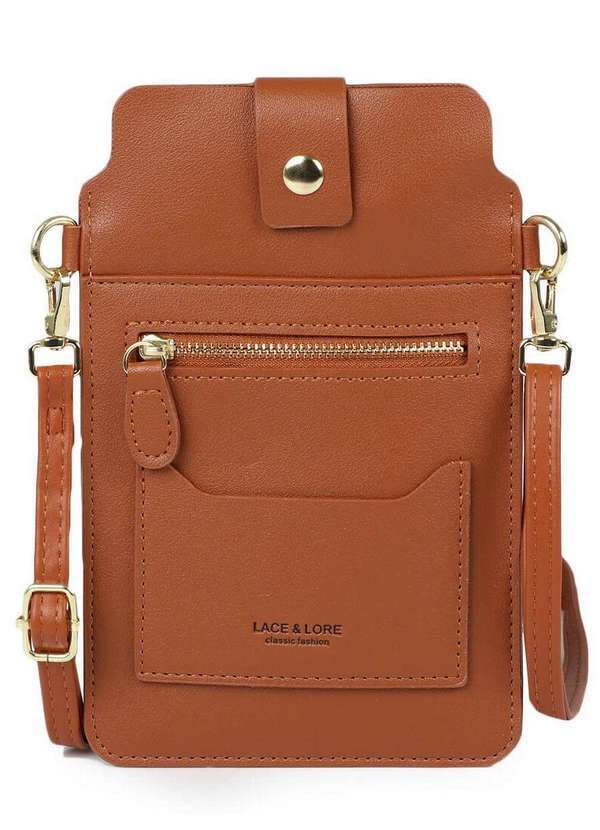 Lace Lore - Bolsa Transversal Feminina Lace Lore Alça Removível Marrom