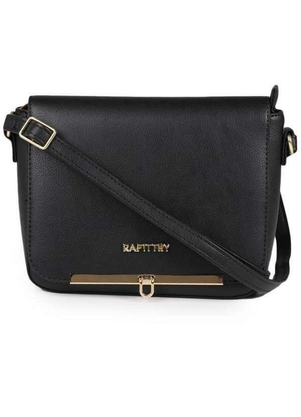 Rafitthy - Bolsa Tranversal Feminina Rafitthy Básica Preto