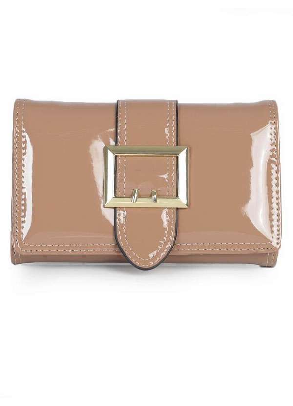 Angelina - Carteira Feminina Angelina Fivela Taupe