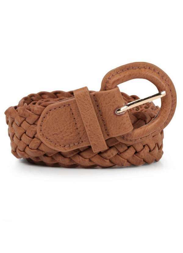 Lara - Cinto Feminino Lara Tramado Caramelo