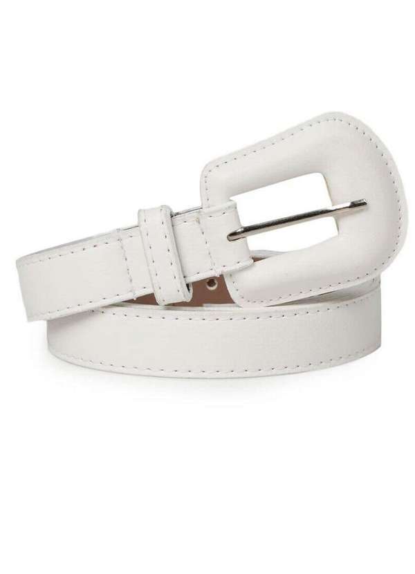 Lara - Cinto Reto Feminino Lara Plus Size Branco