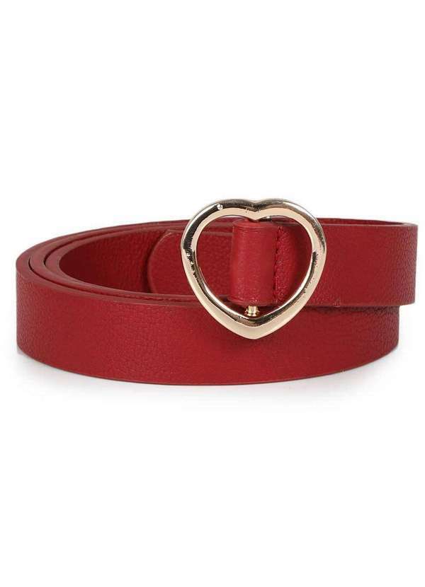 Lara - Cinto Reto Lara Fivela Coração Vermelho