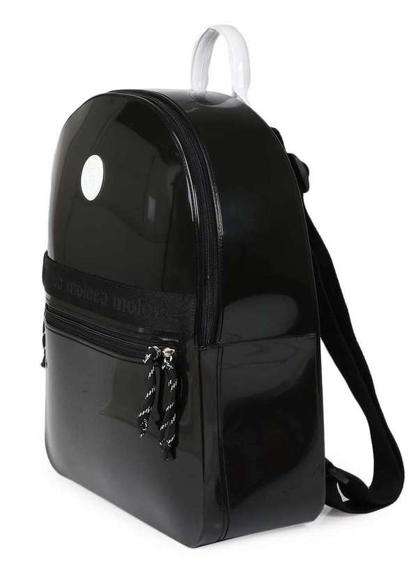 Moleca - Bolsa Mochila Feminina Moleca Envernizado Preto 2