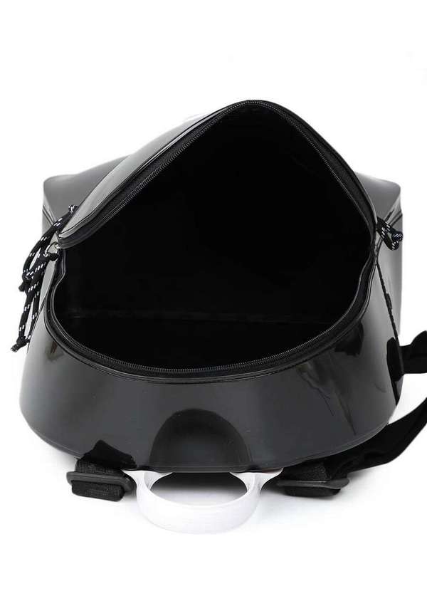Moleca - Bolsa Mochila Feminina Moleca Envernizado Preto 5