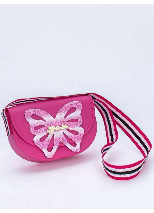 Kidy - Bolsa Transversal Infantil Borboleta Glitter Pink