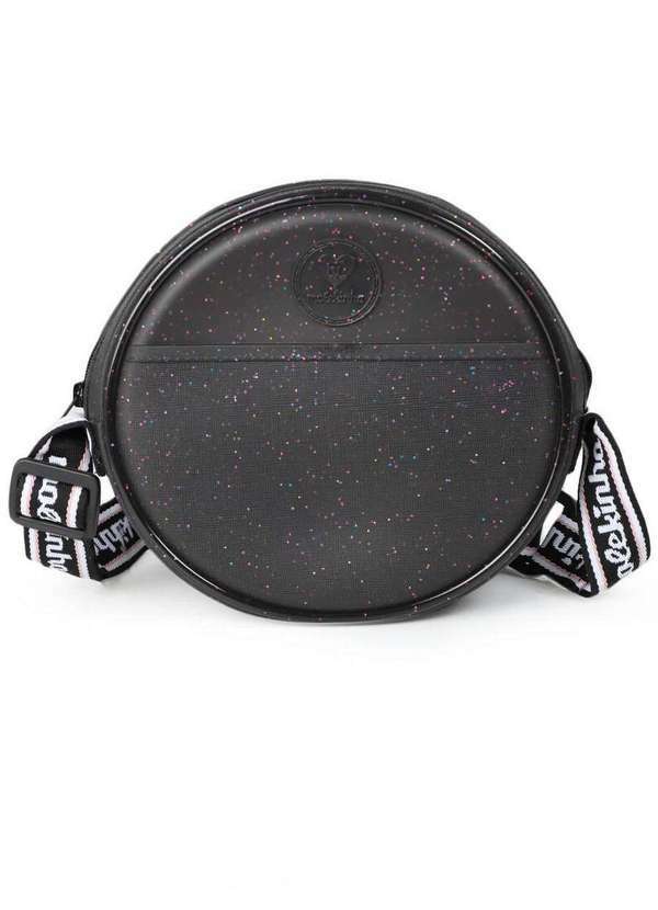 Molekinha - Bolsa Transversal Infantil Molekinha Gotinhas Coloridas Preto