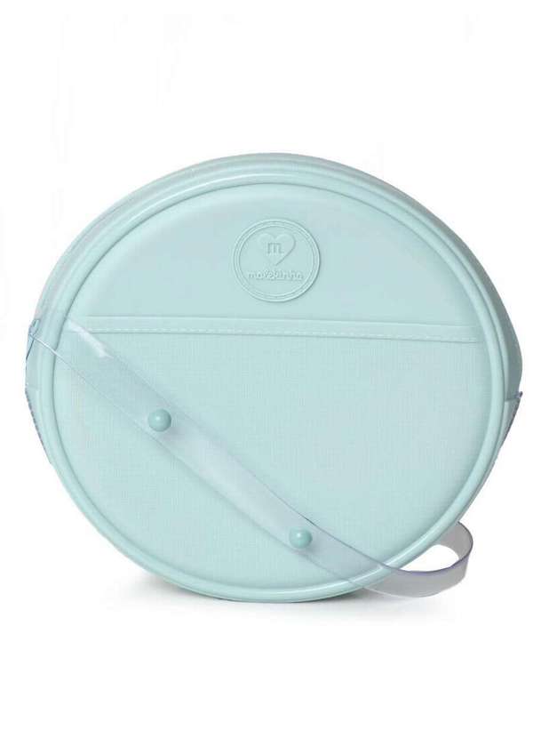 Molekinha - Bolsa Transversal Infantil Molekinha Redonda Alça Vinil Azul