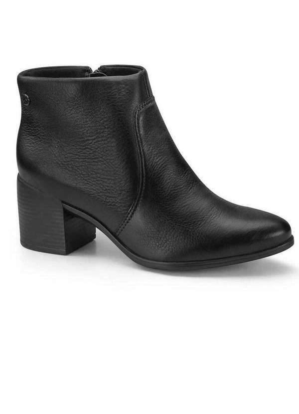 City Gear - Ankle Boots Feminina Bottero Bico Fino Básico Preto