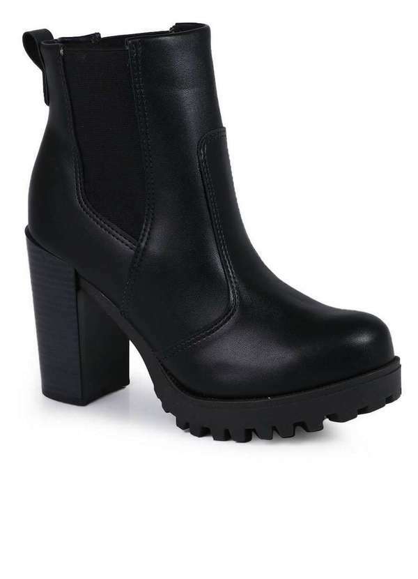 Moleca - Bota Chelsea Feminina Moleca Elásticos Preto