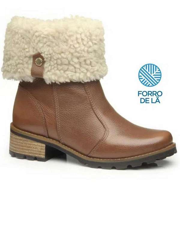 Pegada - Bota Coturno Feminina Pegada Dobrável Marrom
