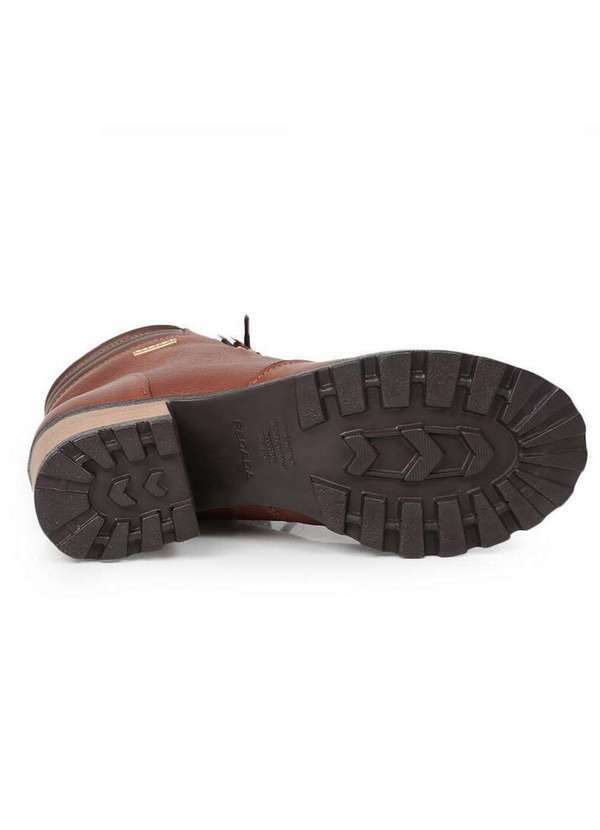 Pegada - Bota Coturno Feminina Pegada Salto Grosso Castanho 3