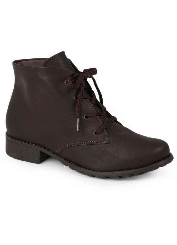 Vivaice - Bota Coturno Feminina Vivaice Clássica Cafe