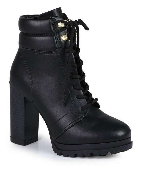 Vizzano - Bota Coturno Feminina Vizzano Moderna Preto