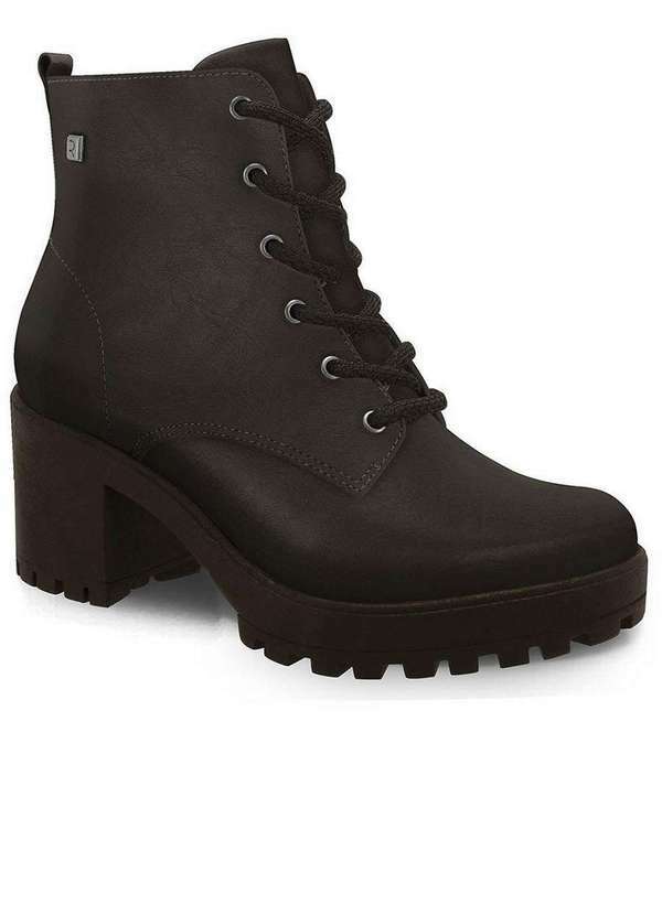 Ramarim - Bota Coturno Feminino Ramarim Salto Grosso Preto