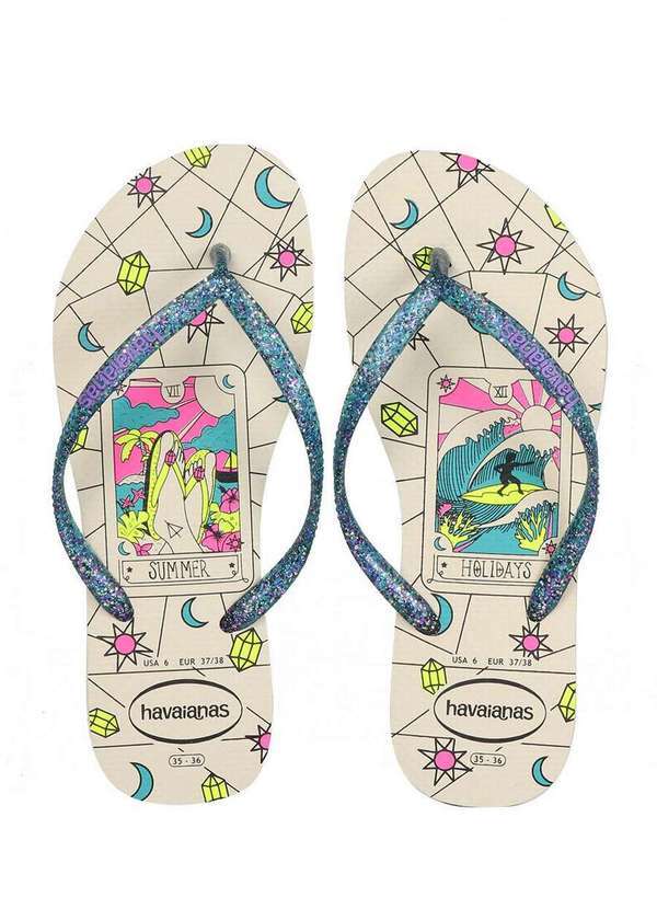 Havaianas - Chinelo Feminino Havaianas Slim Mysthic Azul