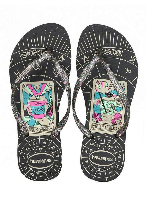 Havaianas - Chinelo Feminino Havaianas Slim Mysthic Preto