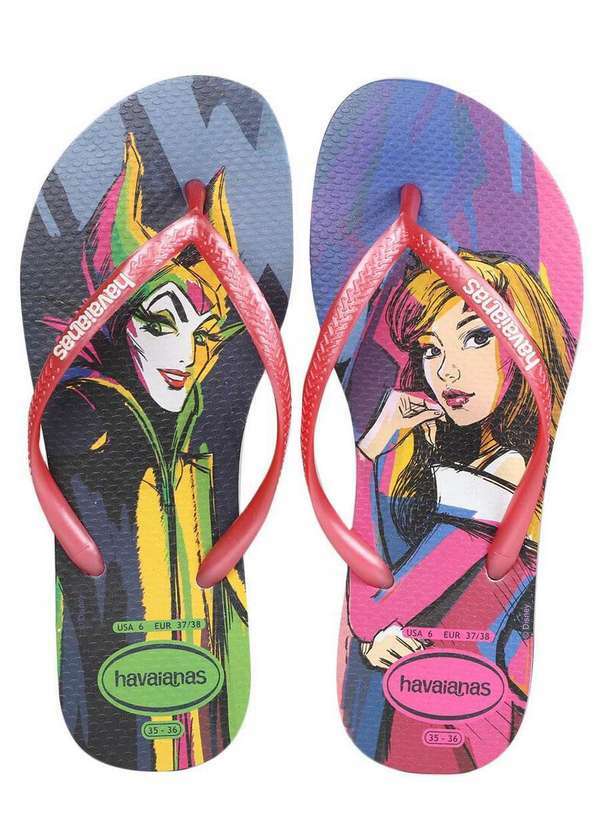 Havaianas - Chinelo Feminino Havaianas Slim Villains Pink