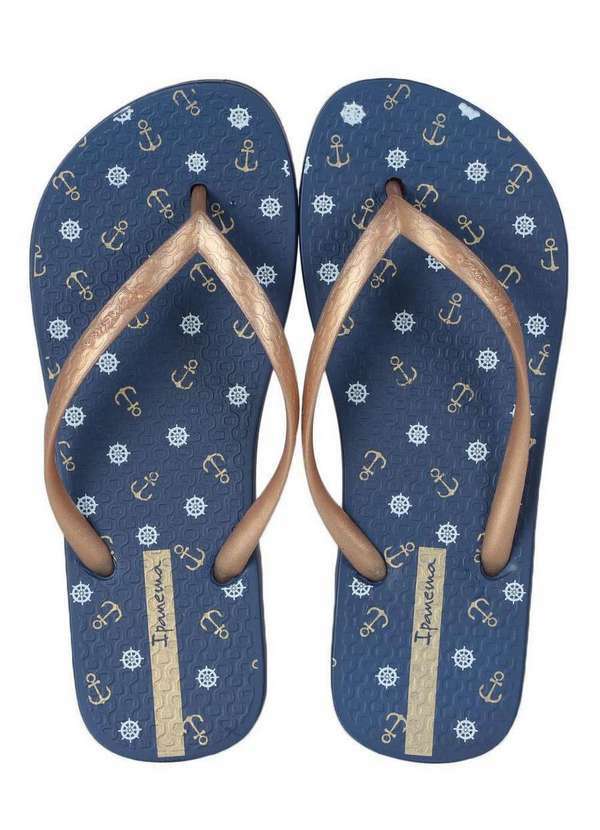 Aerojump - Chinelo Feminino Ipanema Only Âncora Dourado