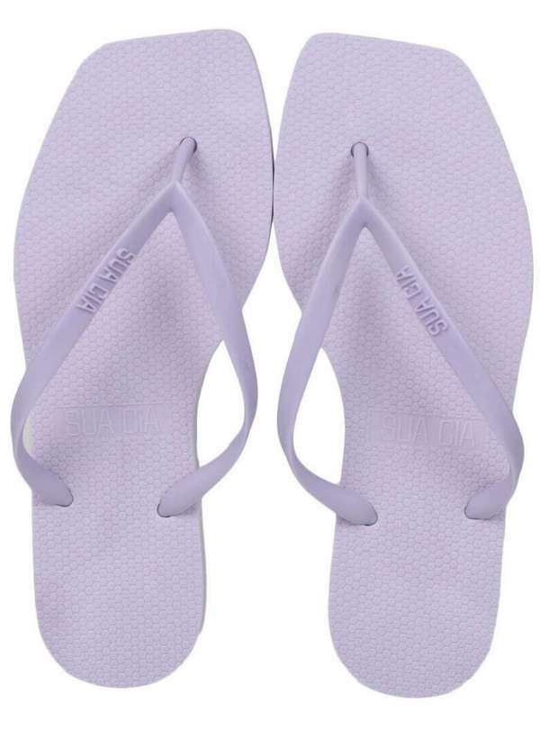 Sua Cia - Chinelo Feminino Sua Cia Bico Quadrado Lilas