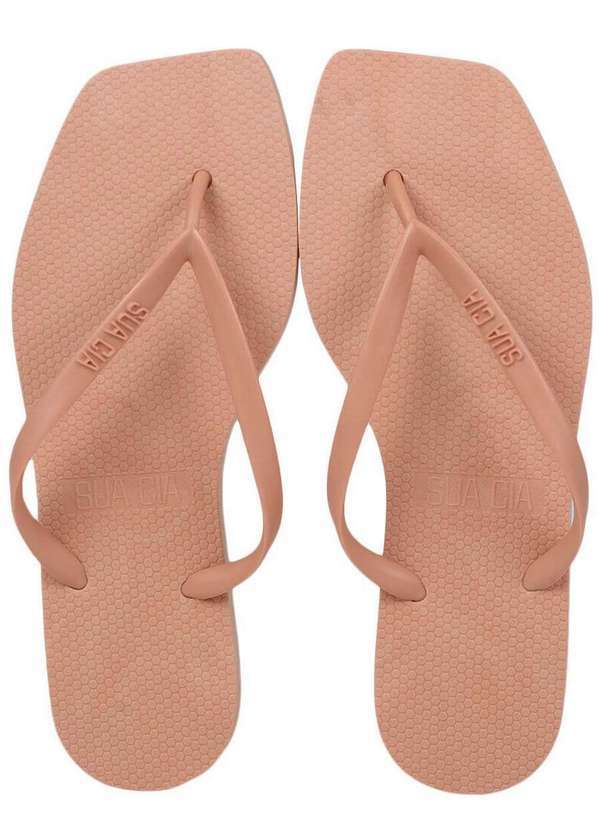 Sua Cia - Chinelo Feminino Sua Cia Bico Quadrado Nude