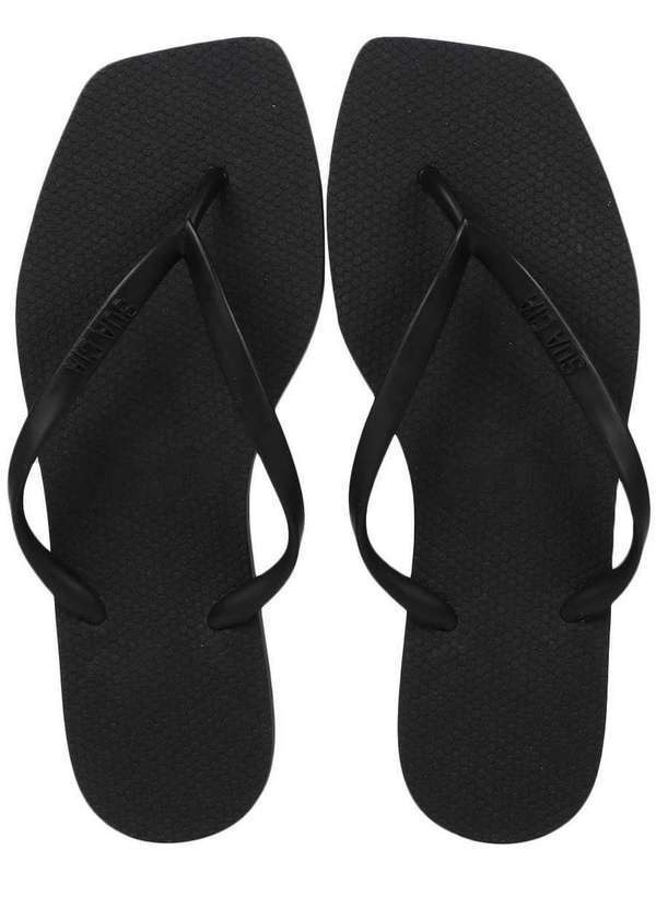 Sua Cia - Chinelo Feminino Sua Cia Bico Quadrado Preto