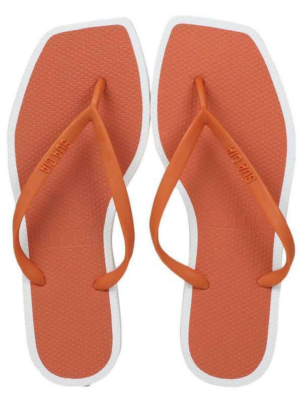 Sua Cia - Chinelo Feminino Sua Cia Bicolor Laranja