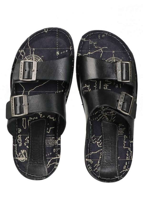 Colcci - Chinelo Masculino Pegada Fivelas Preto