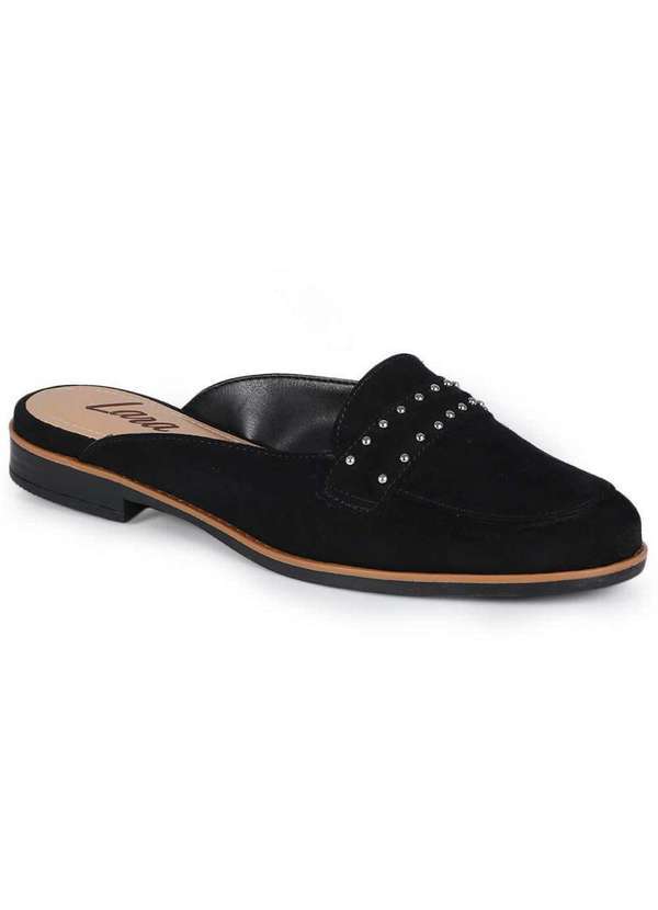 Lara - Tamanco Mule Feminino Lara Tachas Preto