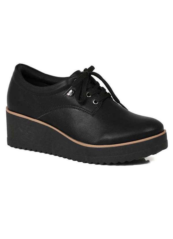 Quiz - Sapato Oxford Feminino Quiz Anabela Preto