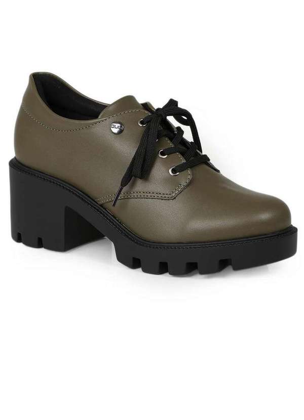 Quiz - Sapato Oxford Feminino Quiz Tratorado Verde