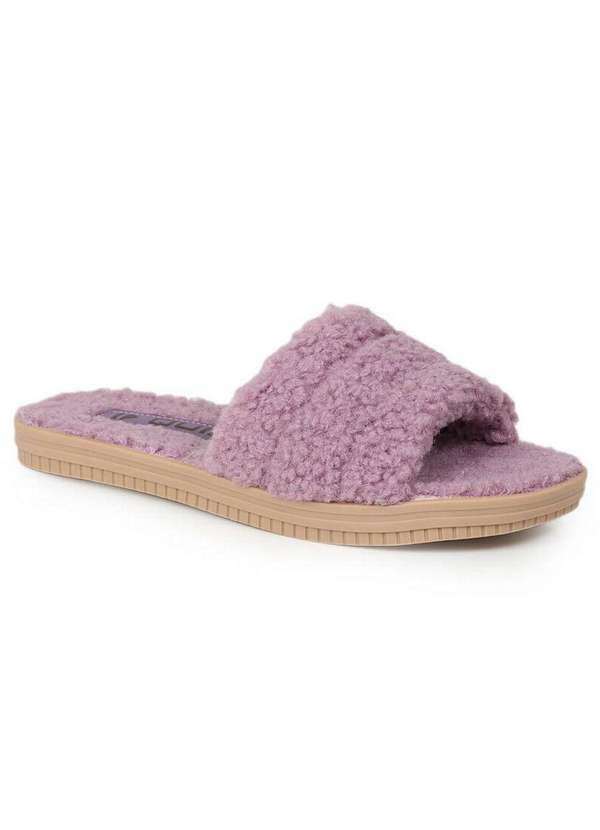 Quiz - Pantufa Slide Feminina Quiz Pelo Lilas