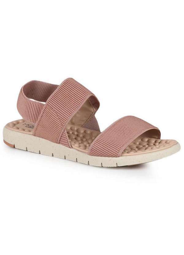 Modare - Sandália Flatform Feminina Modare Elástico Nude