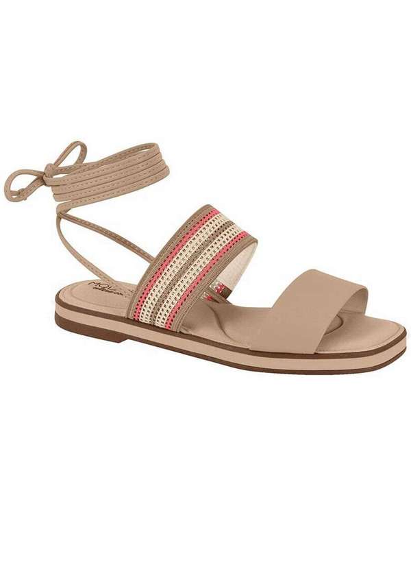Modare - Sandália Rasteira Feminina Modare Lashing Bege