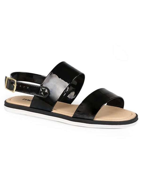 Moleca - Sandália Rasteira Feminina Moleca Flat Preto
